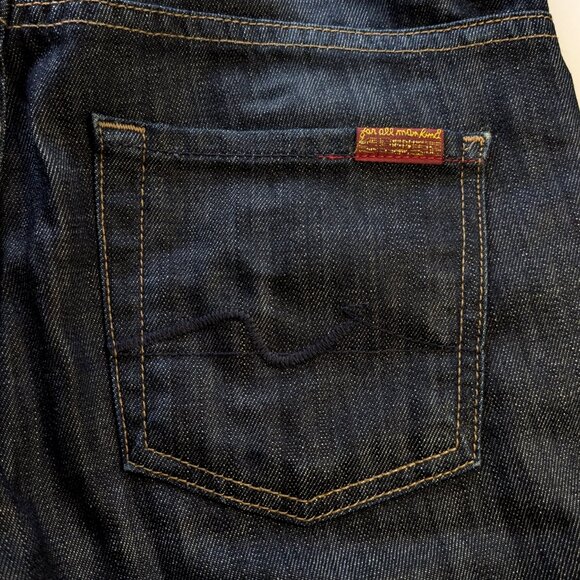 7 FOR ALL MANKIND jeans Sz 24 to 26 HIGH RISE BOOT CUT 98% Cotton STUNNING GEM - Picture 8 of 14